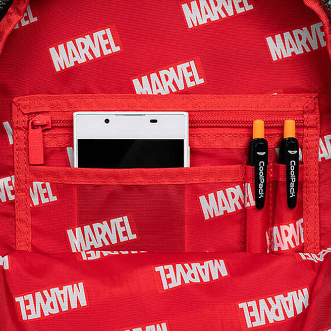 Школьный рюкзак CoolPack Disney с двумя отделениями 22L, Avengers, Led