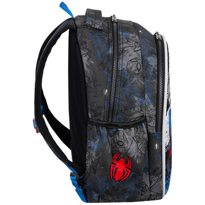 Школьный рюкзак CoolPack Disney с двумя отделениями 22L, Spiderman, Led