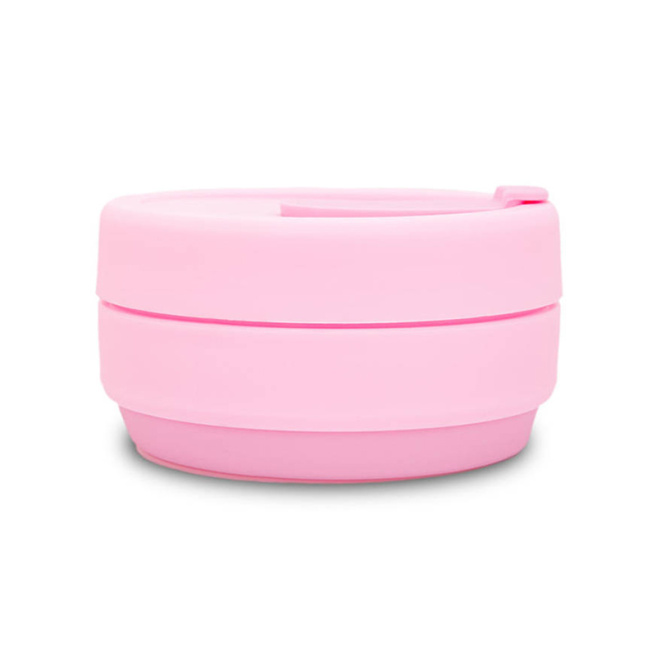 Pahar pentru apă din silicon CoolPack 355 ml, pliabil, roz