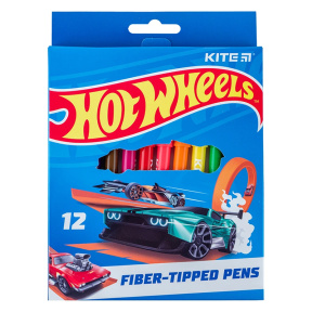 Набор фломастеров KITE Hot Wheels, 12 цветов