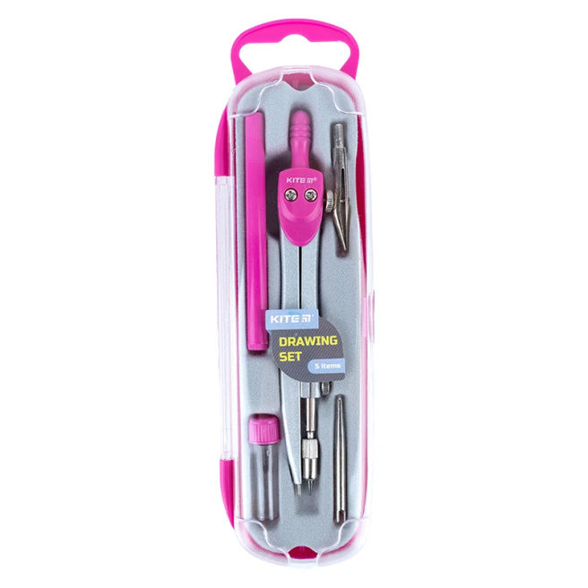 Instrumente de desen KITE, 5 obiecte, roz