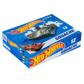 Guașă KITE 12 culori, 20 ml, Hot Wheels