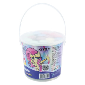 Cretă colorată KITE JUMBO My Little Pony, 15 bucăți, în căldărușă din plastic