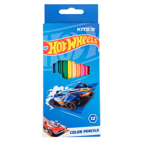 Creioane colorate KITE Hot Wheels, 12 culori