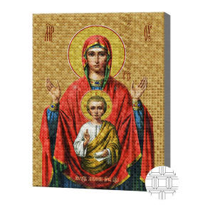 Икона Знамение Божией Матери, 30х40 см, алмазная мозаика