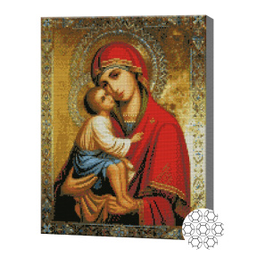 Донская икона Божией Матери, 40х50 см, алмазная мозаика