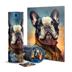 IQ Puzzle într-un tub (250 elemente) Bulldog francez