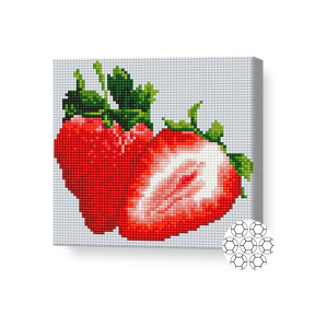 Сочная клубника, 20x20 см, алмазная мозаика