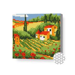 Provincia italiană, 20x20 cm, mozaic cu diamante