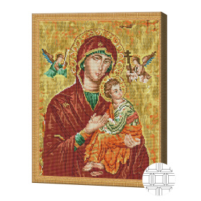 Icoană Maicii Domnului Patimitoarea, 40x50 cm, mozaic cu diamante pătrate