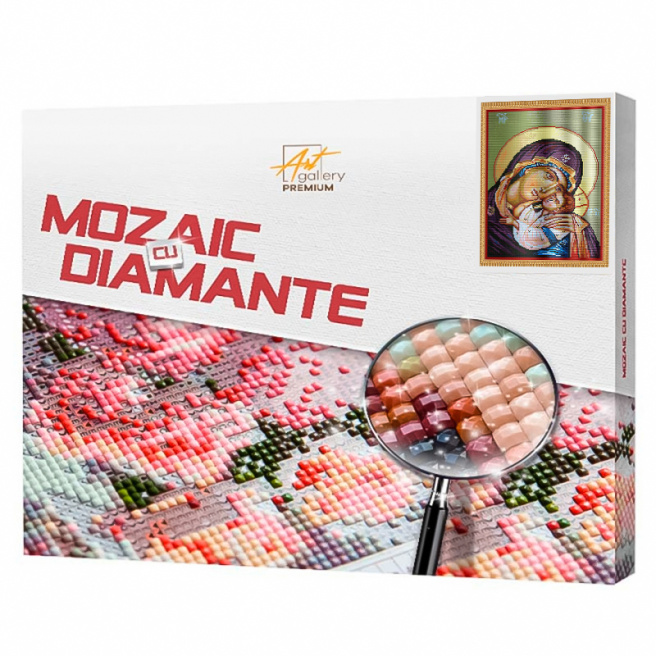 Icoană Maicii Domnului „Igorevskaia”, 40x50 cm, mozaic cu diamante pătrate
