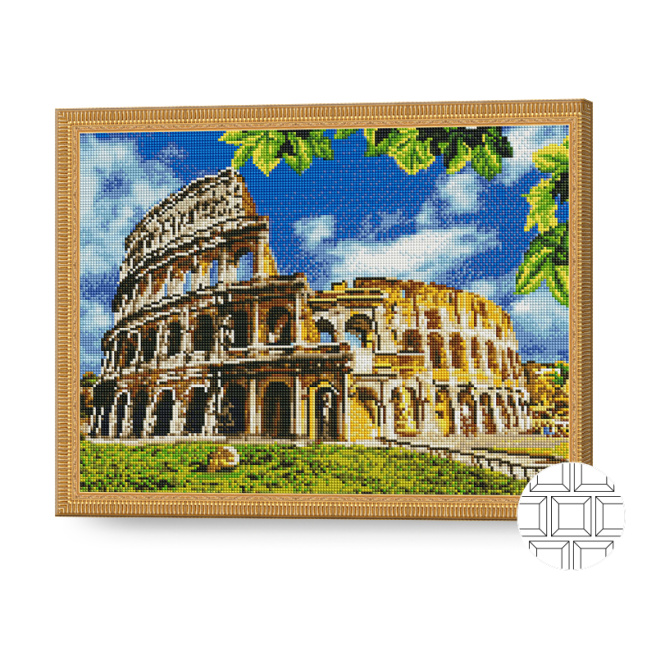 Colosseum, 40x50 cm, mozaic cu diamante pătrate