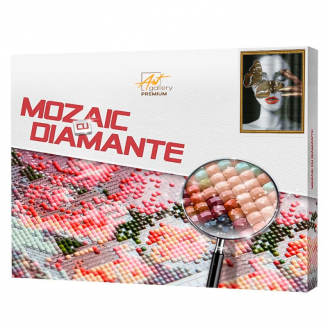 Fluture bronz, 40x50 cm, mozaic cu diamante pătrate
