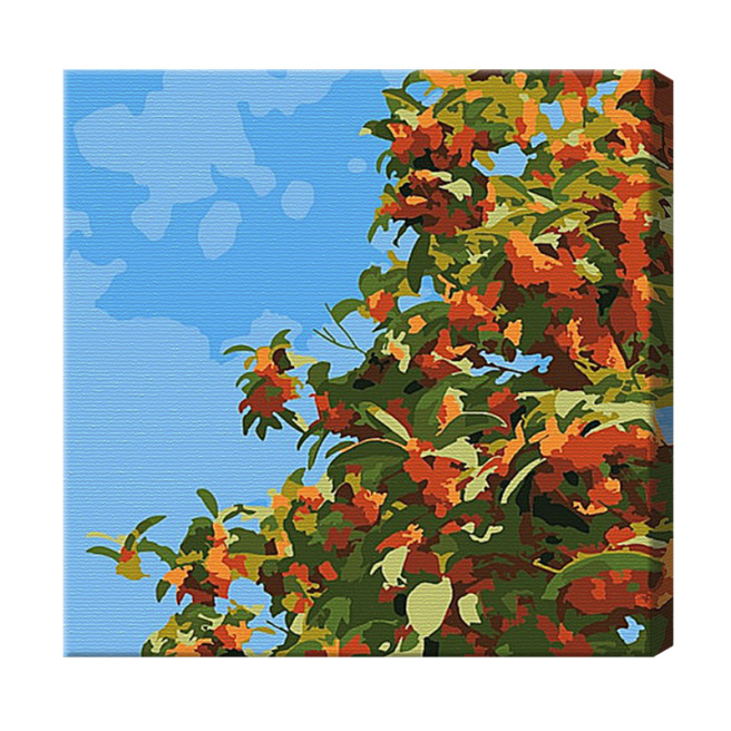 Pomul cu portocali 20x20 cm, pictură pe numere