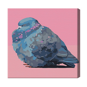 Голубь 20x20 см, картина по номерам
