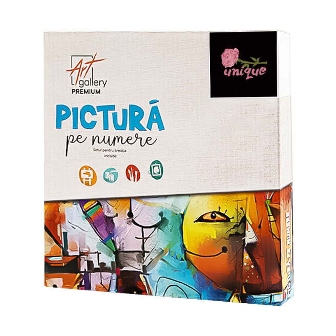 Trandafir unic 20x20 cm, pictură pe numere