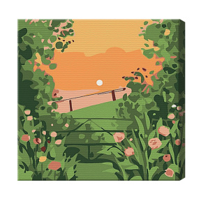 Seară de vară 20x20 cm, pictură pe numere