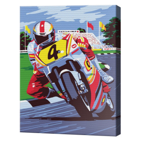 Motociclistul 20x30 cm, pictură pe numere