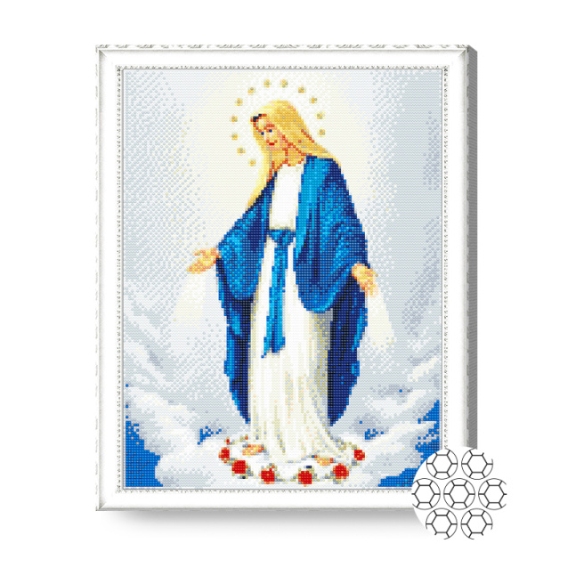 Fecioara Maria în cer, 40x50 cm, mozaic cu diamante
