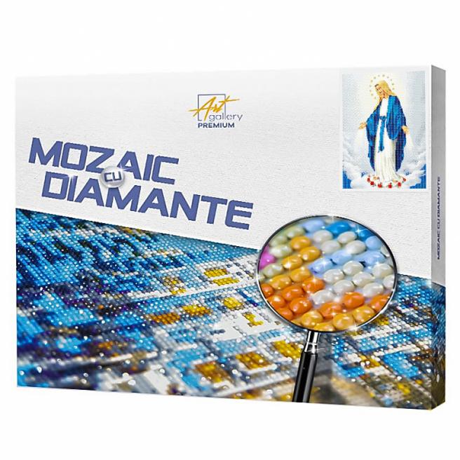 Fecioara Maria în cer, 40x50 cm, mozaic cu diamante