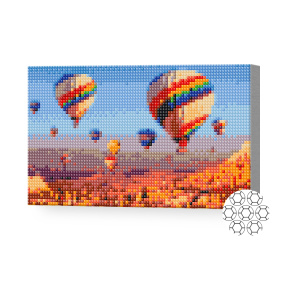 Воздушные шары над каньоном, 20x30 см, алмазная мозаика