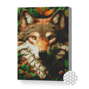 Дружелюбный волк, 20x30 см, алмазная мозаика