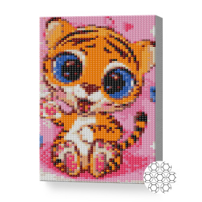 Веселый тигренок, 20x30 см, алмазная мозаика