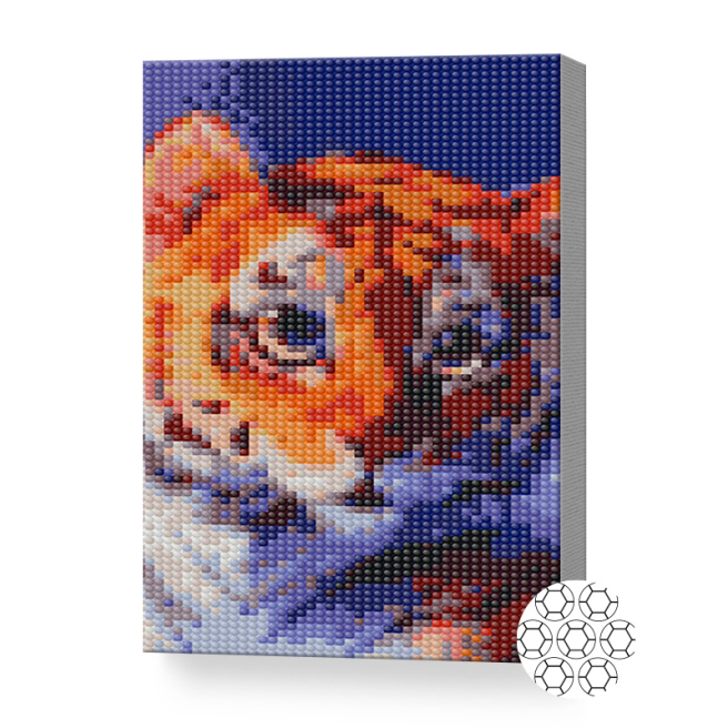 Малыш тигренок, 20x30 см, алмазная мозаика
