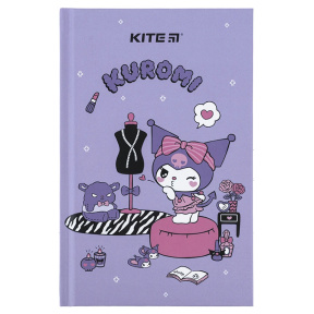 Записная книжка A6 клетка, 80 листов, Kite твердая обложка Kuromi-2