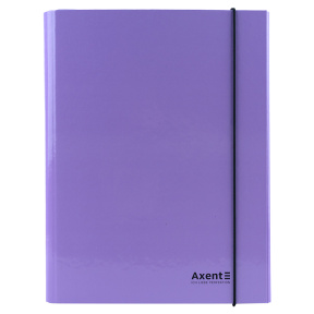 Mapă din carton A4, coperta tare, cu elastic Axent Pastelini, liliac