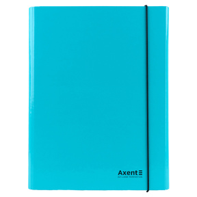 Mapă din carton A4, coperta tare, cu elastic Axent Pastelini, azurie