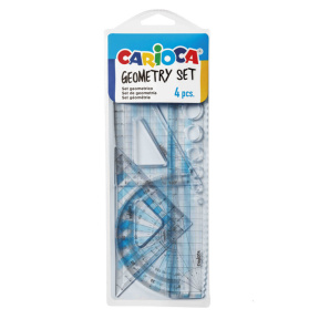 Set de rigle din plastic Carioca 4 elemente, (riglă 20cm)