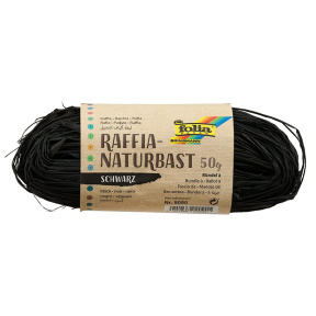 Rafie naturală, 50 g, culoare negru