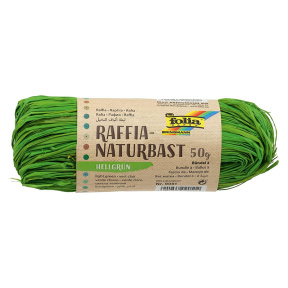 Rafie naturală, 50 g, culoare verde deschis