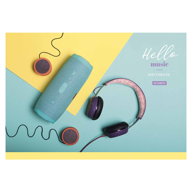 Album pentru desen cu spiră A4 SPORT/MUSIC/FASHION, 20 foi, 100 g/m2