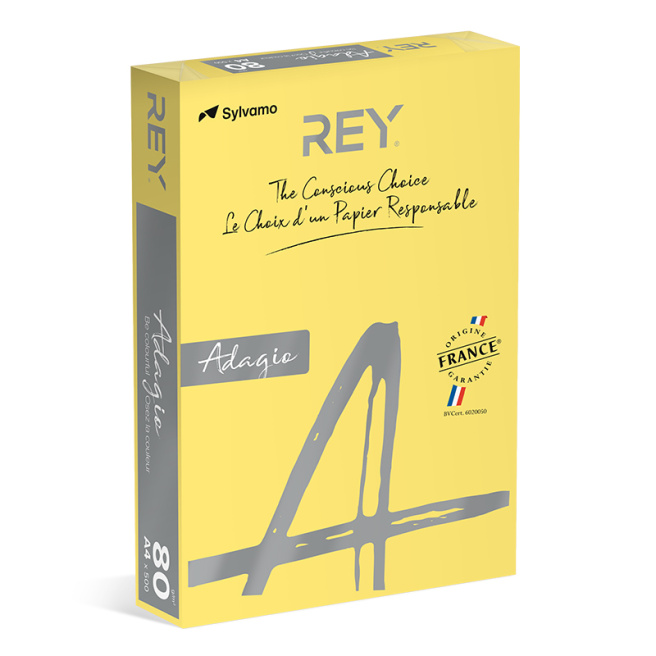 Hârtie colorată A4 ( 80gr/m2, 500 foi) intensiv galben Adagio CITRUS 58
