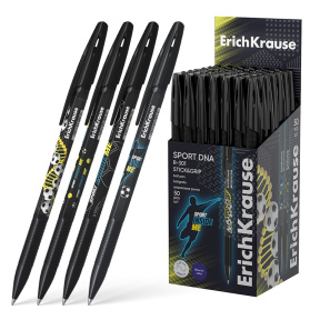 Ручка ErichKrause 0,7 мм R-301 Sport DNA Stick&Grip, синяя