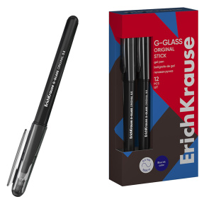 Ручка гелевая ErichKrause 0,5 мм G-Glass, черная