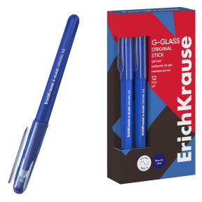 Pix cu gel ErichKrause 0,5 mm G-Glass, albastru