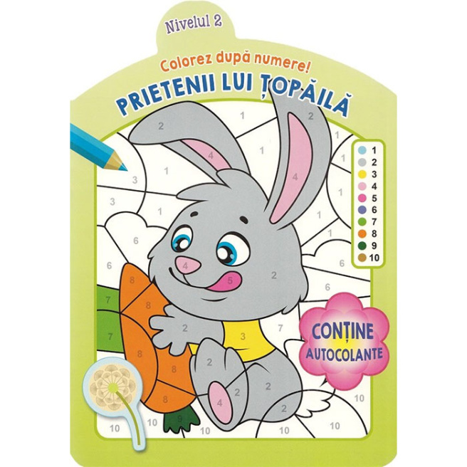 Colorez după numere. Prietenii lui Topaila