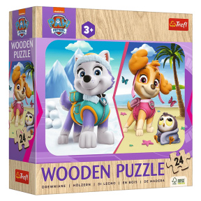 Puzzle "24 Wooden Puzzle" - "Girls Paw Patrol"