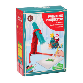 Новый год Набор для рисования, Настольный проектор, сменные линзы и карандаши