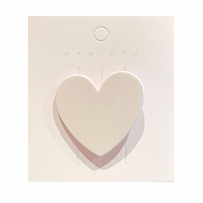 Заколка для волос, 3,5 см Сердце Белое