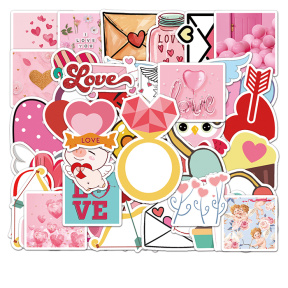 Set stickere 50 bucăți, Inimioare Mix 3