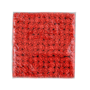Set trandafiri decorativi, 2,5 cm, 144 bucăți, roșii