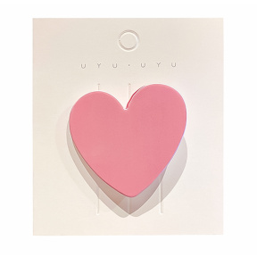 Заколка для волос, 3,5 см Сердце Розовое