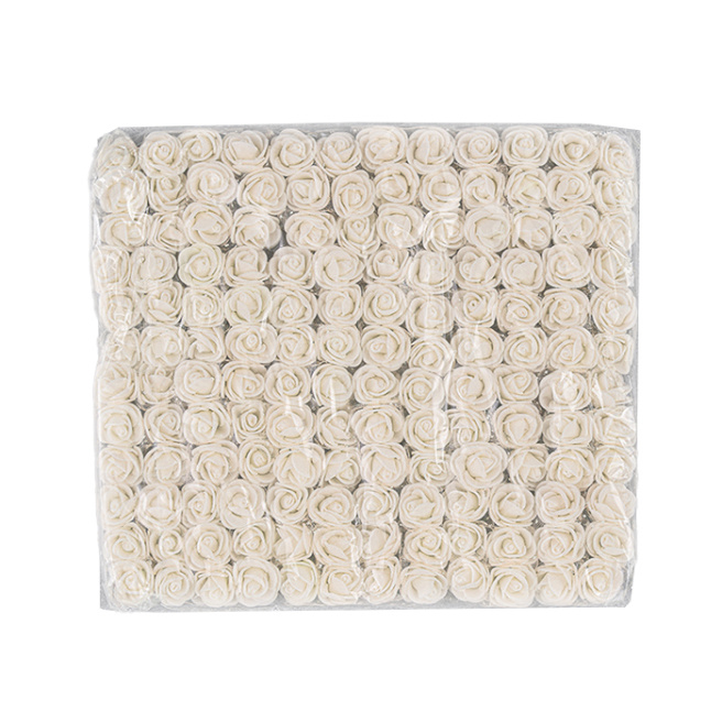 Set trandafiri decorativi, 2,5 cm, 144 bucăți, albi
