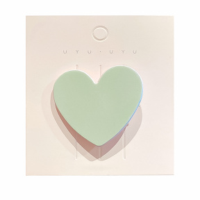 Заколка для волос, 3,5 см Сердце Мятное