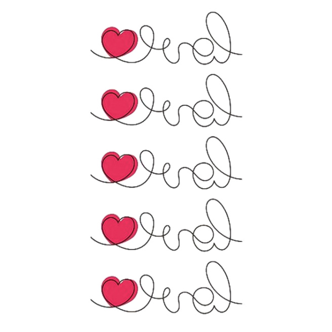 Tatuaj Valentine Day - Love 10,5х6 cm