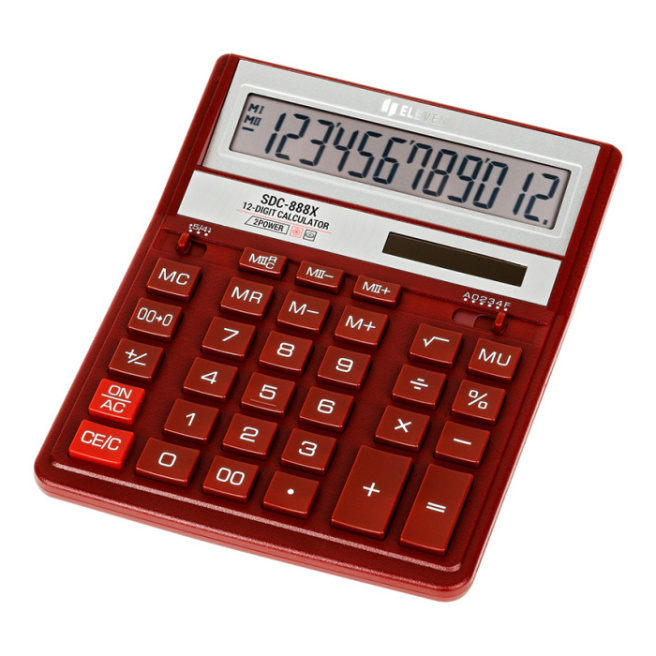 Calculator Eleven 888 XRD, roșu